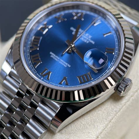 rolex datejust azzurro blue jubilee